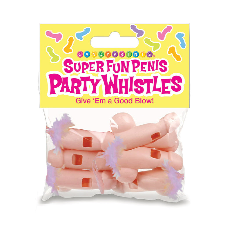 SUPER FUN PENIS PARTY WHISTLES 6PK