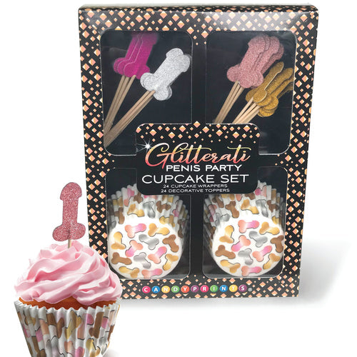 GLITTERATI PENIS PARTY CUPCAKE SET