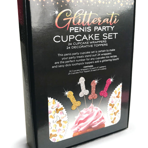 GLITTERATI PENIS PARTY CUPCAKE SET