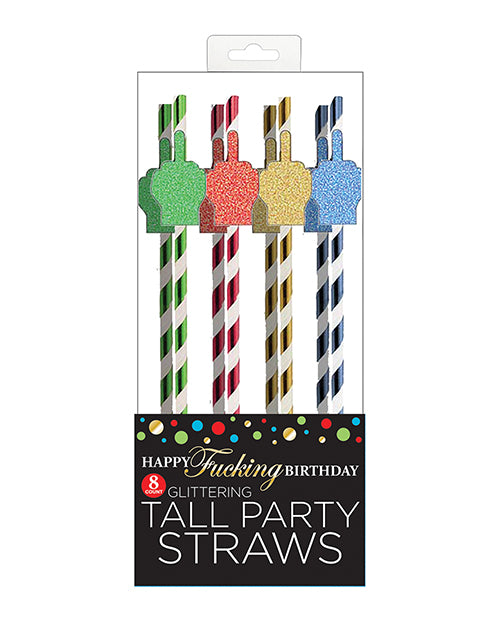 HAPPY F*ING BIRTHDAY TALL PARTY STRAWS