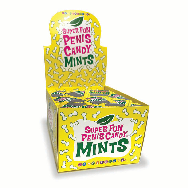 SUPER FUN PENIS MINTS 5PC BAGS DISPLAY OF 100 BAGS