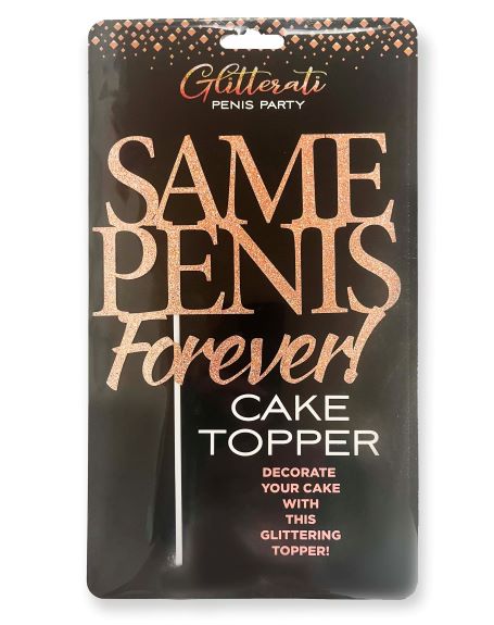 GLITTERATI SAME PENIS CAKE TOPPER
