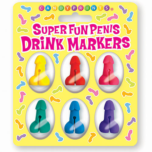 SUPER FUN PENIS SILICONE DRINK MARKERS
