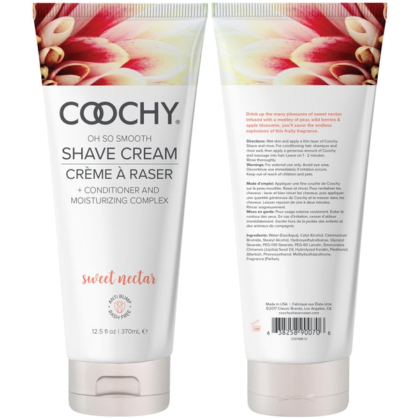 COOCHY SHAVE CREAM SWEET NECTAR 12.5 OZ