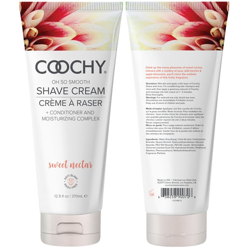 COOCHY SHAVE CREAM SWEET NECTAR 12.5 OZ