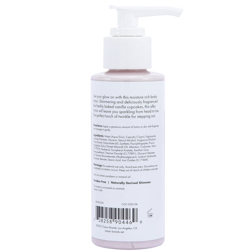 GLOW VANILLA CUPCAKE SHIMMER LOTION PINK 4 FL OZ