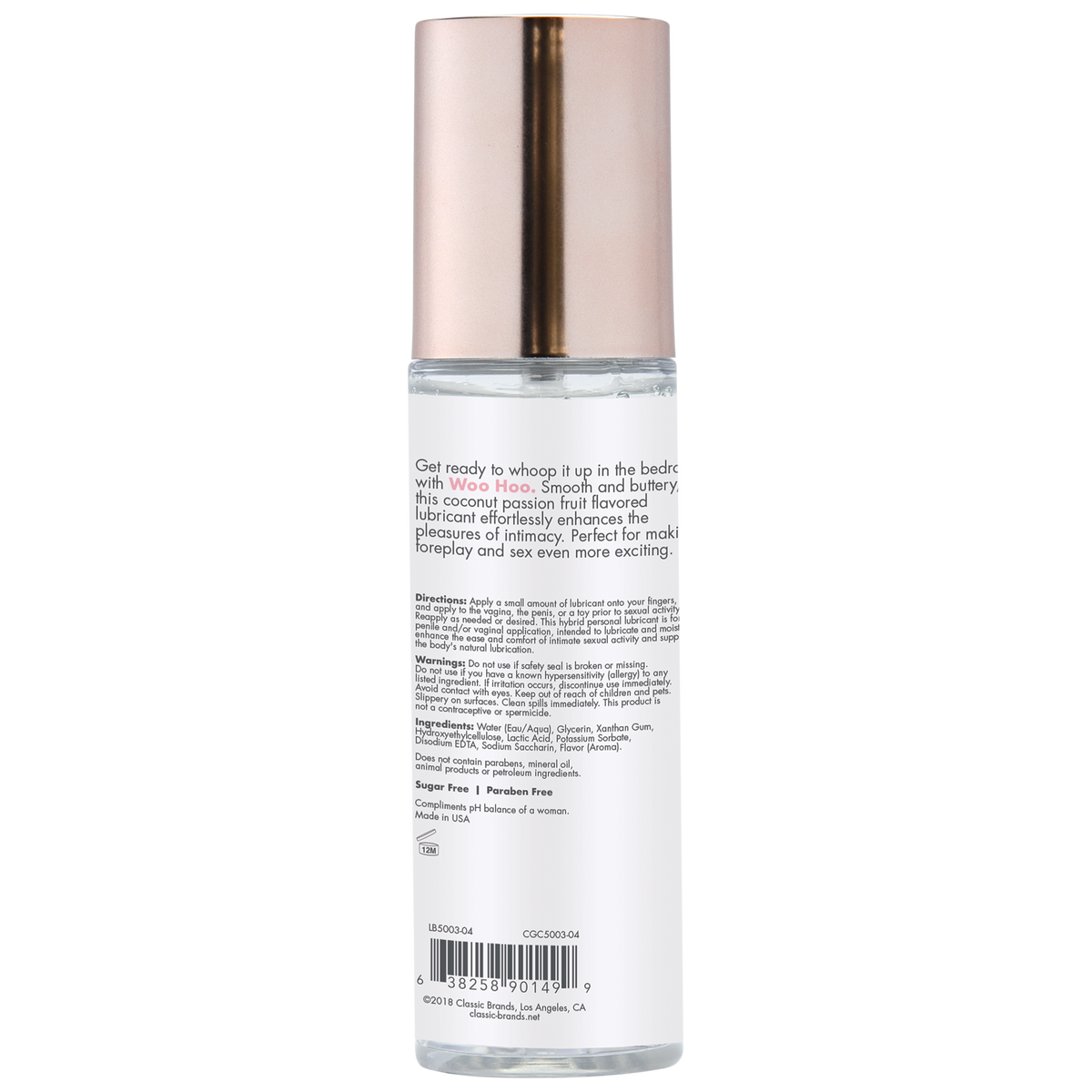 CGC WOO HOO PERSONAL LUBRICANT COCONUT PASSION 4.4 FL OZ