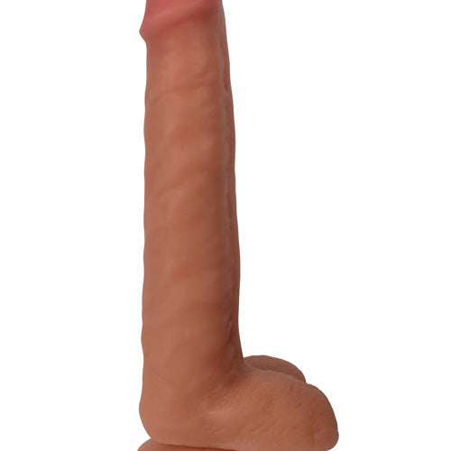 THINZ SLIM DONG 8IN W/ BALLS VANILLA - CN12051610