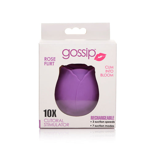 GOSSIP ROSE 10X SILICONE CLIT SUCTION STIMULATOR VIOLET - CN04075440