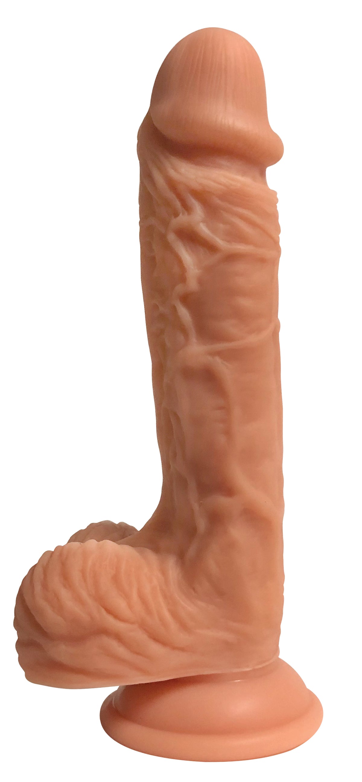 EASY RIDERS 8IN DUAL DENSITY SILICONE DONG W/ BALLS - CN18092410