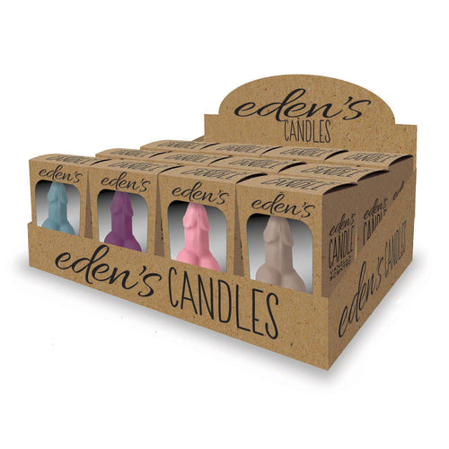 EDEN'S CANDLES PENIS 12 PC DISPLAY