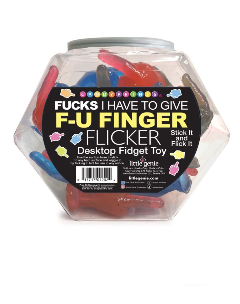 F-U FINGER FLICKER FIDGET TOY FISHBOWL 24 PCS