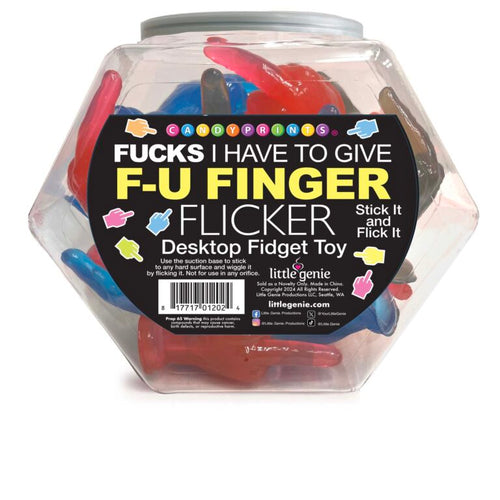 F-U FINGER FLICKER FIDGET TOY FISHBOWL 24 PCS
