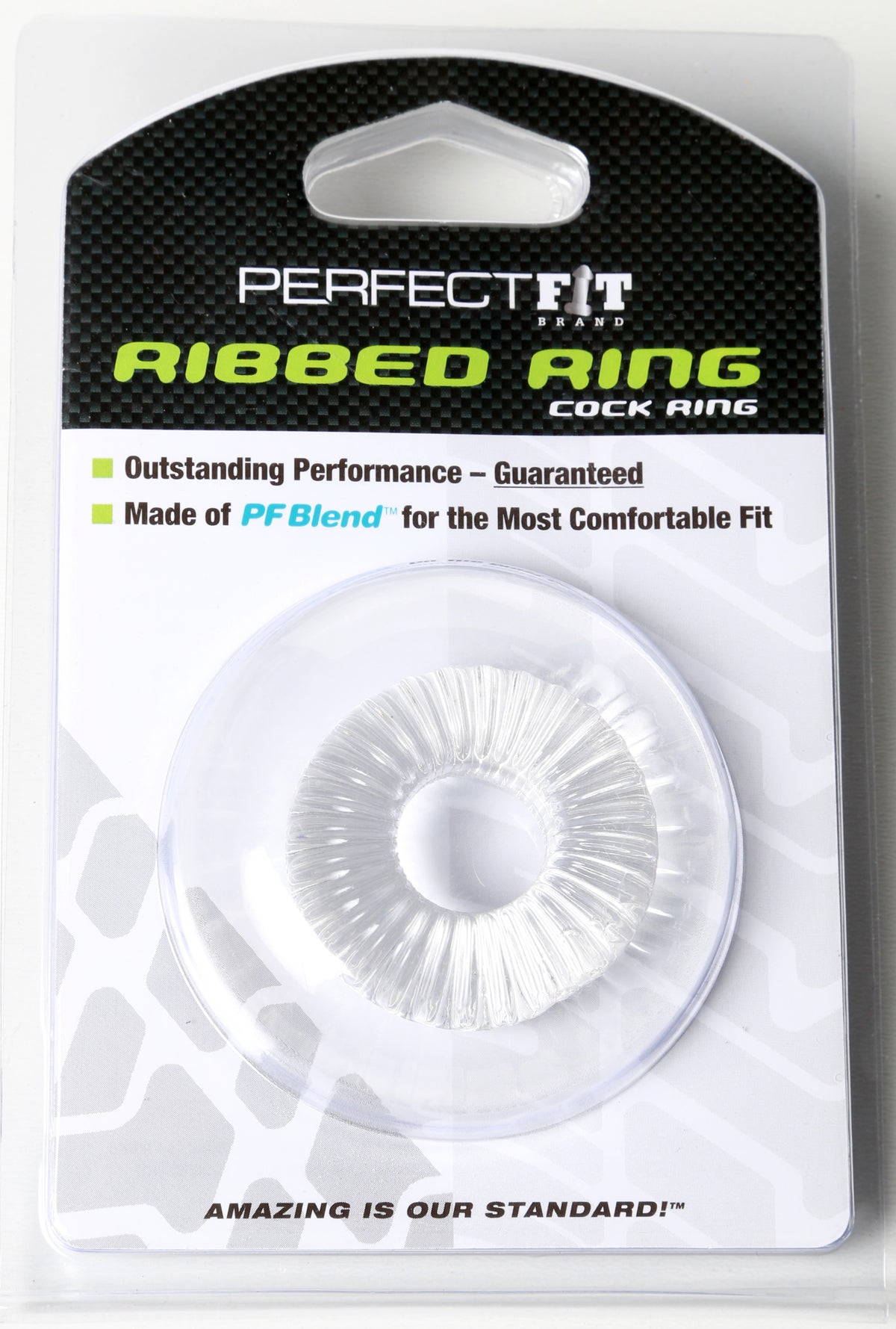 RIBBED RING ICE CLEAR - PERCR30C