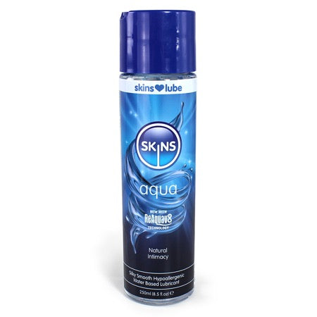 SKINS AQUA WATER BASED LUBRICANT 8 FL OZ - CRESKLUBAQ8