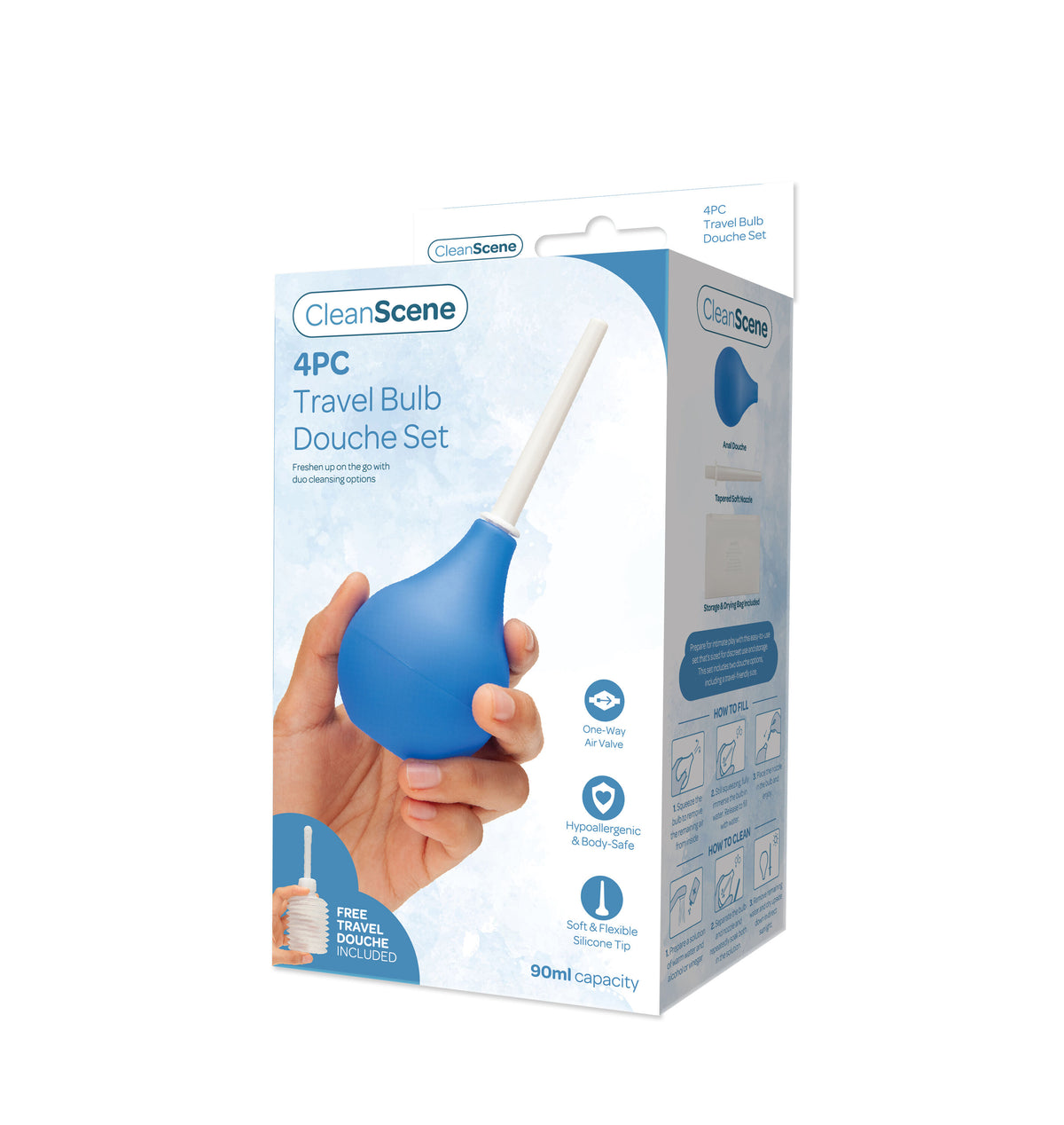 CLEANSCENE 90ML TRAVEL BULB DOUCHE - XGCS100