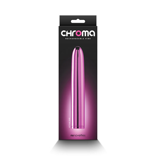 Chroma Rechargeable Vibe 7 in. Pink-Pinkfoxxx