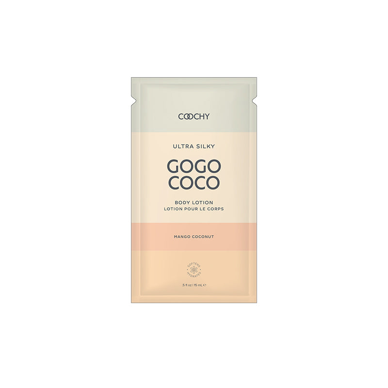 Coochy Ultra Silky Body Lotion Mango Coconut .35 fl. oz./10 ml Foil 24-Piece Bulk Bag-Pinkfoxxx