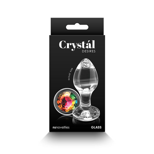 Crystal Desires Rainbow Gem Glass Plug Medium-Pinkfoxxx