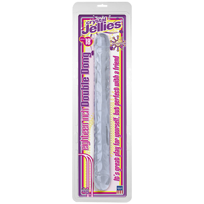 Crystal Jellies - Double Dong Clear 18in-Pinkfoxxx