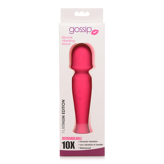 Curve Toys Gossip Rechargeable Silicone Wand Vibrator Magenta-Pinkfoxxx