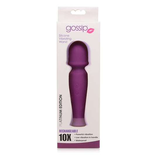 Curve Toys Gossip Rechargeable Silicone Wand Vibrator Violet-Pinkfoxxx