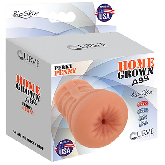 Curve Toys Home Grown Ass Perky Penny Anal Stroker Beige-Pinkfoxxx
