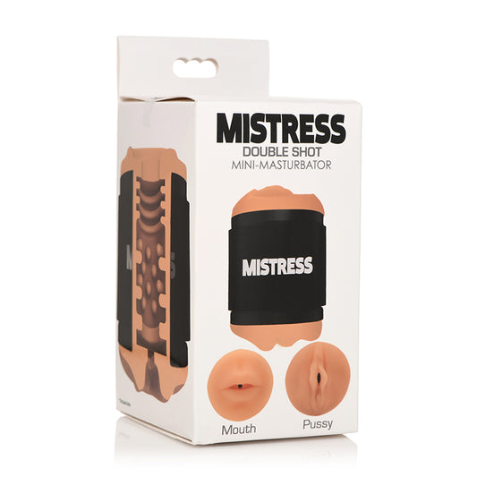 Curve Toys Mistress Double Shot Mini Masturbator Mouth & Pussy Medium-Pinkfoxxx