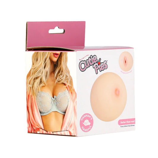 CutiePies Hannah's Handful Boobie Stroker Beige-Pinkfoxxx