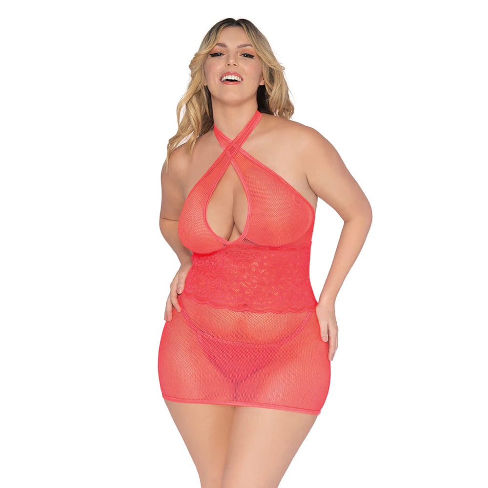DG Chemise & G-String Coral Queen-Pinkfoxxx