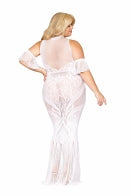 BODYSTOCKING GOWN WHITE Q/S - DG0490WHTX