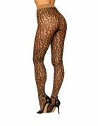 SHEER LEOPARD PANTYHOSE O/S - DG0496NUBK