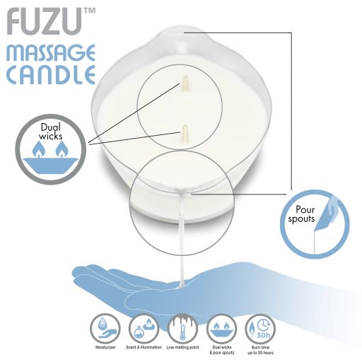 FUZU MASSAGE CANDLE FRESHLY UNSCENTED 4 OZ