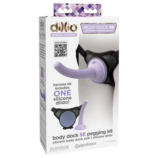 Dillio Platinum Body Dock SE Pegging Kit with 5 in. Silicone Dildo-Pinkfoxxx