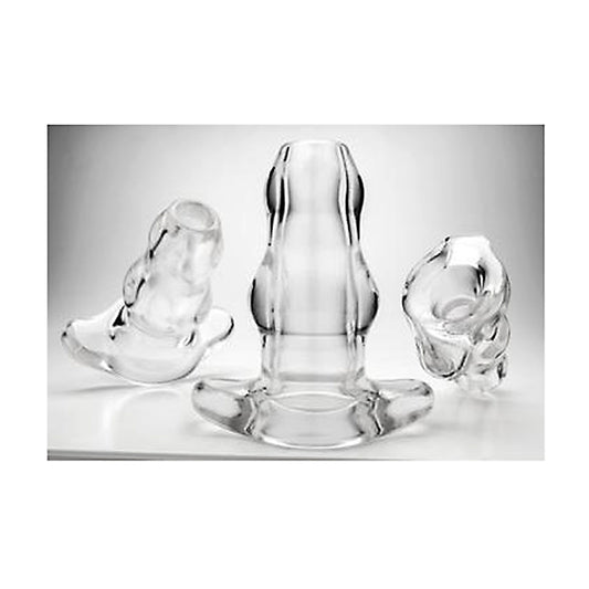 Double Tunnel Plug - Clear - Medium-Pinkfoxxx