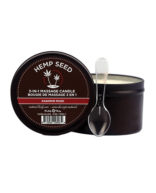 HEMP SEED 3-IN-1 CANDLE KASHMIR MUSK 6OZ - EBHSC013