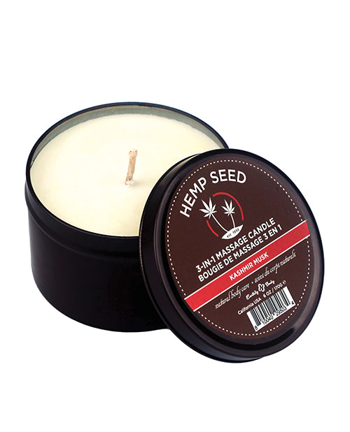 HEMP SEED 3-IN-1 CANDLE KASHMIR MUSK 6OZ - EBHSC013