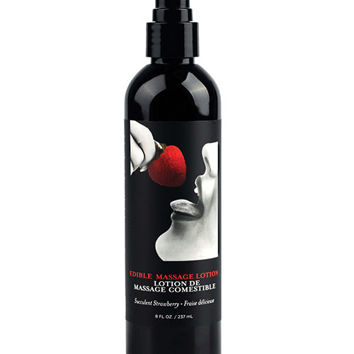 EDIBLE MASSAGE LOTION STRAWBERRY 8OZ - EBMLE003