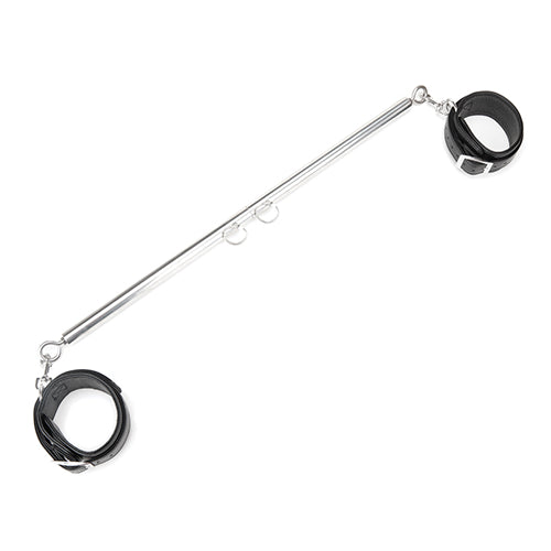 LUX FETISH EXPANDABLE SPREADER BAR SET 35-47IN W/ DETACHABLE LEATHERETTE CUFFS - ELLF1000