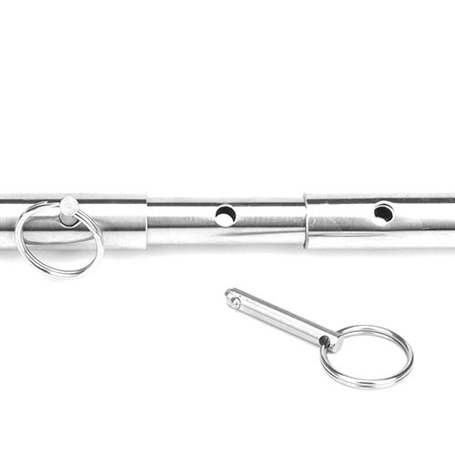 LUX FETISH EXPANDABLE SPREADER BAR SET 35-47IN W/ DETACHABLE LEATHERETTE CUFFS - ELLF1000