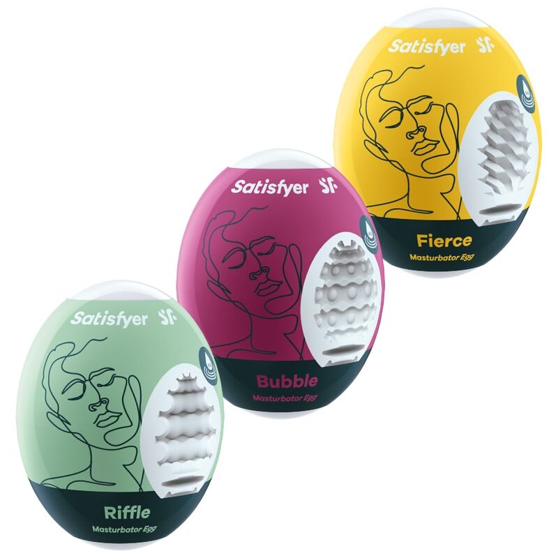 SATISFYER MASTURBATOR EGG 3PC SET (NET) - EIS01807