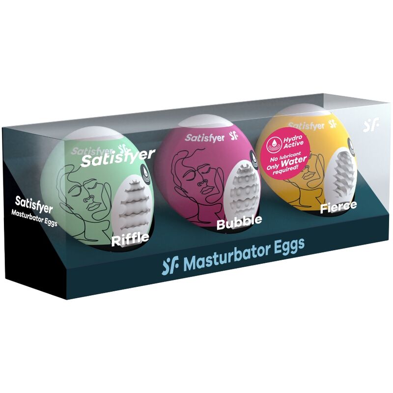 SATISFYER MASTURBATOR EGG 3PC SET (NET) - EIS01807