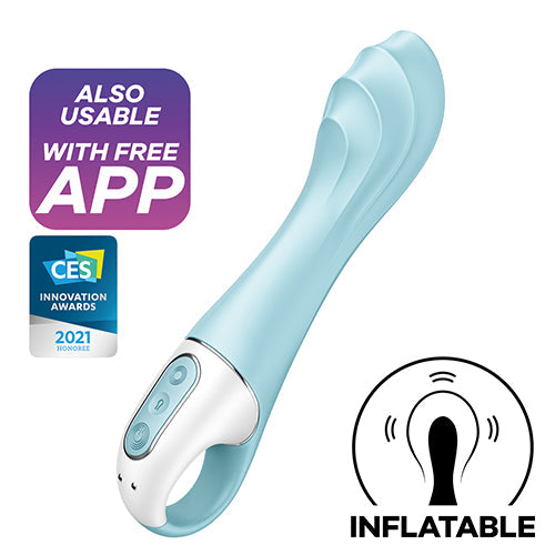 SATISFYER AIR PUMP VIBRATOR 5+ BLUE (NET) - EIS38544