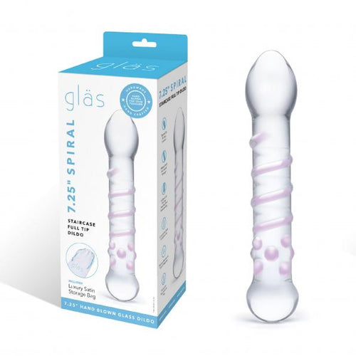 GLAS SPIRAL STAIRCASE FULL TIP DILDO - ELGLAS10