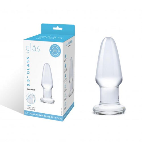 GLAS GLASS BUTT PLUG 3.5 " - ELGLAS141