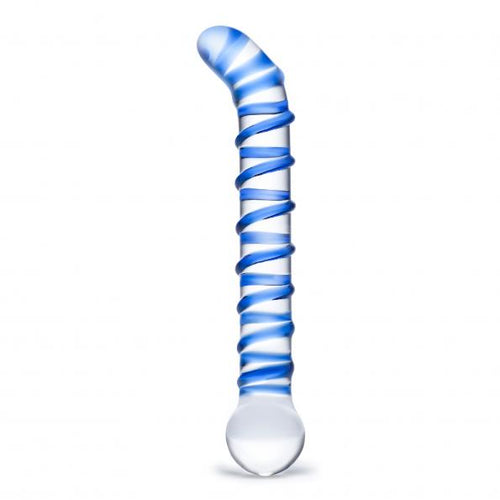 GLAS MR. SWIRLY 6.5 G-SPOT GLASS DILDO " - ELGLAS144