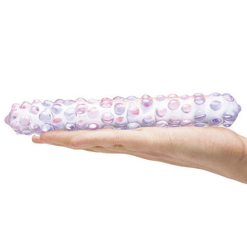 GLAS 9 PURPLE ROSE NUBBY DILDO " - ELGLAS509