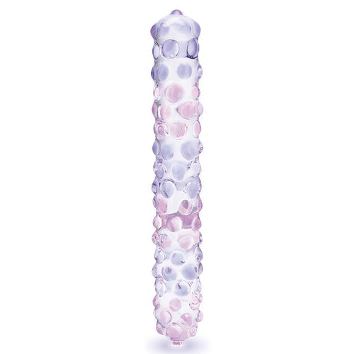 GLAS 9 PURPLE ROSE NUBBY DILDO " - ELGLAS509