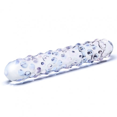 GLAS PURPLE ROSE NUBBY DILDO - ELGLAS94