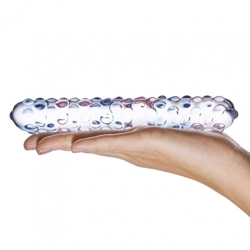 GLAS PURPLE ROSE NUBBY DILDO - ELGLAS94